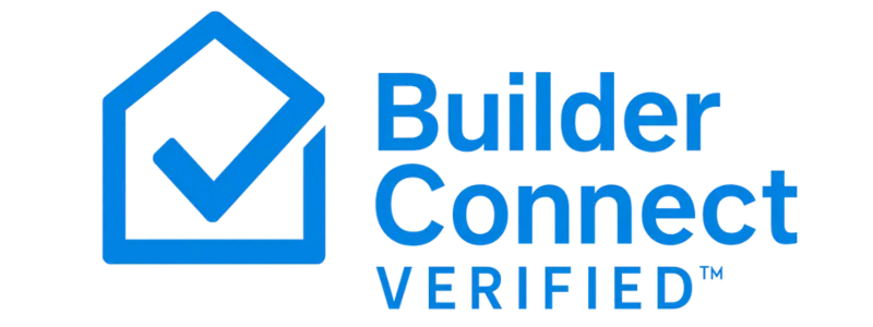 Builder Connect Verified logo displayed on the website of Bathroom Renovations Tauranga, representing certified and trusted renovation professionals.