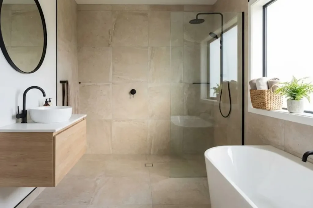 Budget Bathrooms by Bathroom Renovations Tauranga showcasing an affordable and stylish bathroom renovation with modern finishes.